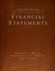 Tapa de Solutions manual to accompany The analysis and use of financial statements