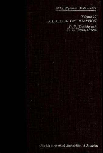 Tapa de Studies in optimization