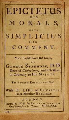 Tapa de Epictetus his morals