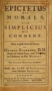 Tapa de Epictetus his morals