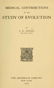 Tapa de Medical contributions to the study of evolution