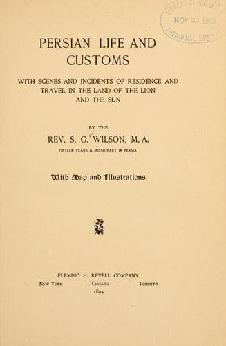 Tapa de Persian life and customs