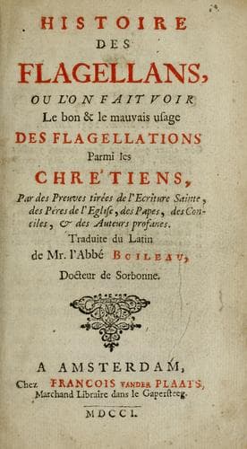 Tapa de Histoire des flagellans