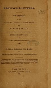 Tapa de Provincial letters, containing an exposure of the reasoning and morals of the Jesuits
