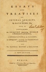 Tapa de Essays and treatises on several subjects
