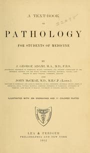 Tapa de A text-book of pathology for students of medicine
