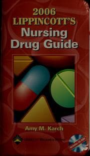 Tapa de Lippincott's nursing drug guide 2006