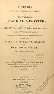 Tapa de Appendix to the first twenty-three volumes of Edwards's botanical register