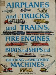 Tapa de Airplanes and trucks and trains, fire engines, boats and ships and building and wrecking machines