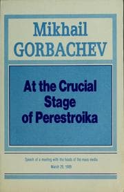 Tapa de At the crucial stage of perestroika