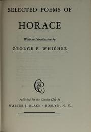 Tapa de Selected poems of Horace