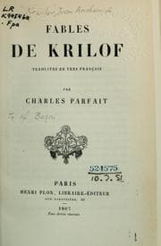 Tapa de Fables de Krilof