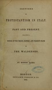 Tapa de Sketches of Protestantism in Italy ...