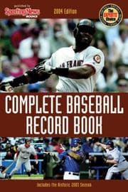 Tapa de Complete Baseball Record Book