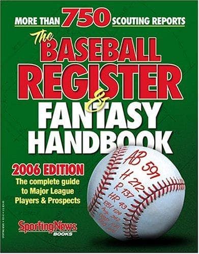 Tapa de The Baseball Register & Fantasy Handbook