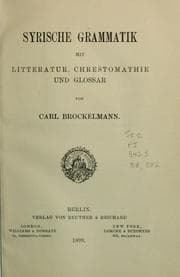 Tapa de Syrische Grammatik