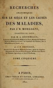 Tapa de Recherches anatomiques sur le siege et les causes des maladies