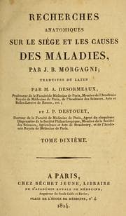 Tapa de Recherches anatomiques sur le siege et les causes des maladies