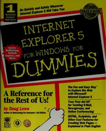 Tapa de Internet Explorer 5 for Windows for dummies