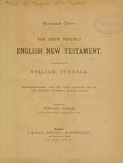 Tapa de The first printed English New Testament
