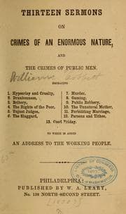 Tapa de Thirteen sermons on crimes of an enormous nature and crimes of public men...