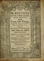 Tapa de Mr. Boltons last and learned worke of the foure last things, death, iudgement, hell and heaven