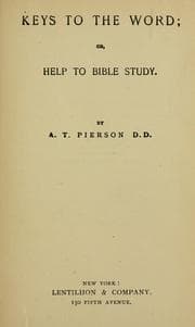 Tapa de Keys to the word ; or, help to Bible study
