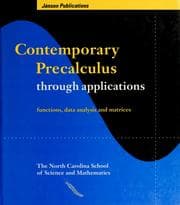 Tapa de Contemporary precalculus through applications