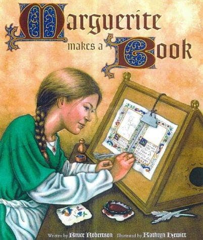 Tapa de Marguerite makes a book