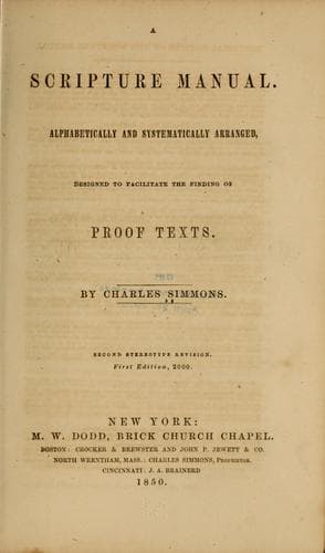 Tapa de A Scripture manual