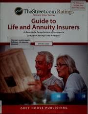Tapa de TheStreet.com Ratings Guide to Life & Annuity Insurers, Spring 2008