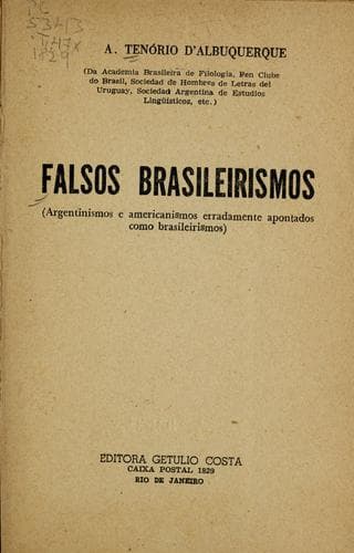 Tapa de Falsos brasileirismos