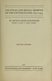 Tapa de Political and social growth of the United States, 1852-1933