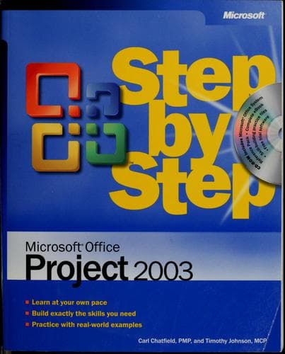 Tapa de Microsoft Office Project 2003 step by step