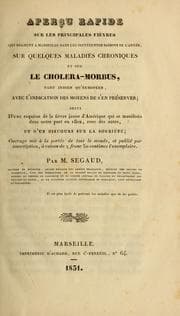 Tapa de Aperçu rapide sur les principales fièvres qui règnent a Marseille dans les différentes saisons de l'année, sur quelques maladies chroniques et sur le cholera-morbus, tant indien qu'Eruopéen, avec l'indication des moyens des'en préserver