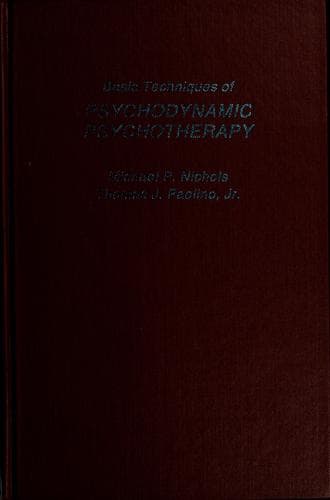 Tapa de Basic techniques of psychodynamic psychotherapy