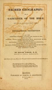 Tapa de Sacred geography, or, A gazetteer of the Bible