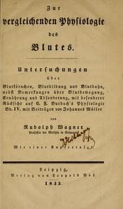 Tapa de Zur vergleichenden Physiologie des Blutes
