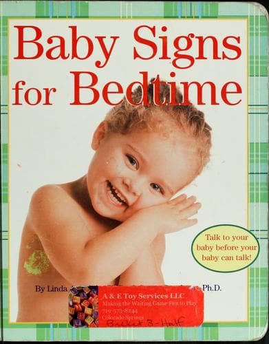 Tapa de Baby signs for bedtime