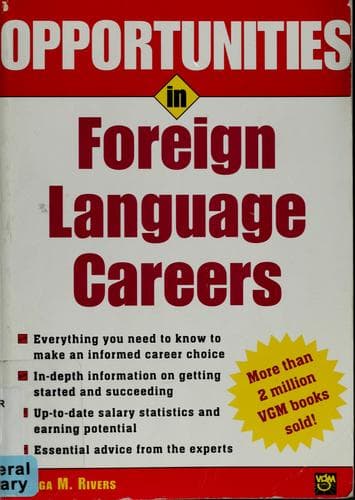 Tapa de Opportunities in Foreign Language Careers