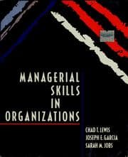Tapa de Managerial skills in organizations