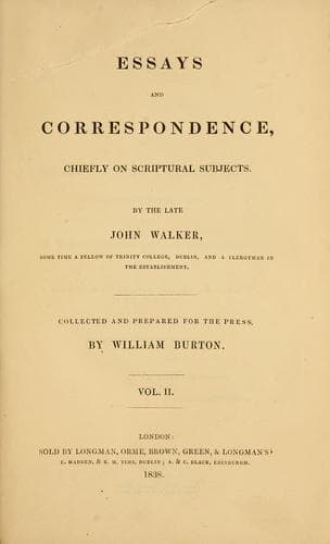 Tapa de Essays and correspondence