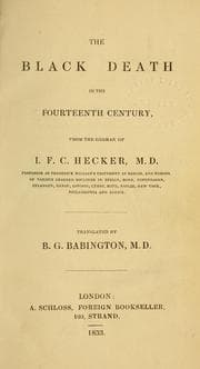 Tapa de The black death in the fourteenth century