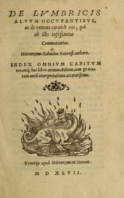 Tapa de De lumbricis alvum occupantibus, ac de ratione curandi eos