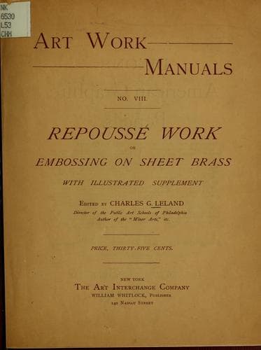 Tapa de Repoussé work or embossing on sheet brass