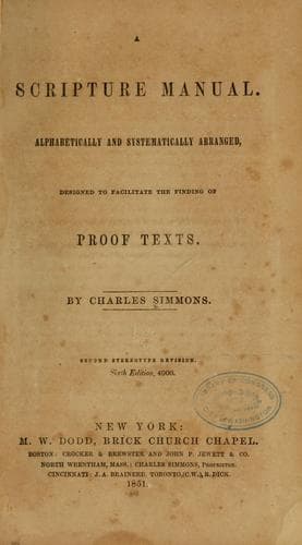 Tapa de A Scripture manual