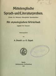Tapa de Mittelenglische Sprach- und Literaturproben
