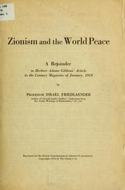 Tapa de Zionism and the world peace