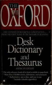 Tapa de The Oxford desk dictionary and thesaurus