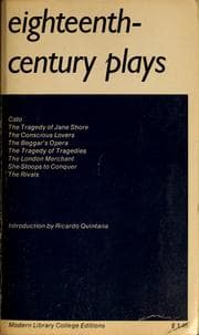 Tapa de Eighteenth-century plays